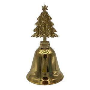 Vintage Metal Holiday Christmas Tree Dinner Bell